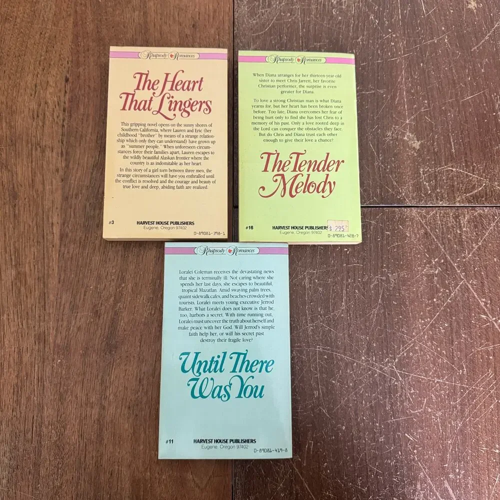 Bundle Three (3) Rhapsody‎ Romance 1980s Romance Smut Novel Paperback Books